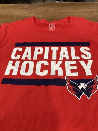 JUNGEN/MÄDCHEN JUGENDLICHE Hockey WASHINGTON CAPITALS L/S SHIRT L 14/16 ROT NEU MIT ETIKETT - Bild 2 von 3