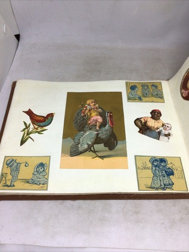 Antique Card Album Filled With Cut-Outs One Of A Kind *RARE* - Picture 7 of 14