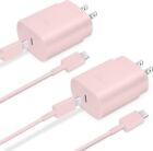 2Pcs 25W Original Usb Fast Charger with Type C Cable For Samsung S24 Accessories