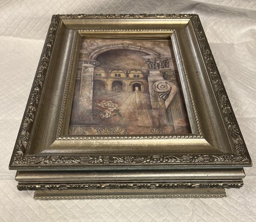 Framed Silver storage box utensils box gift box Jewlelry Box RARE - Picture 3 of 12