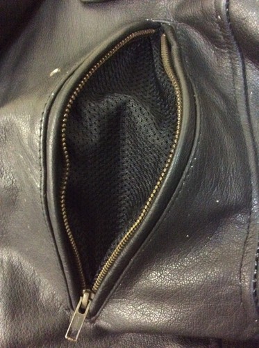 Leather Jacket S Black Motorcycle Biker Zip Out Liner X Element lace sides vents - Picture 6 of 16