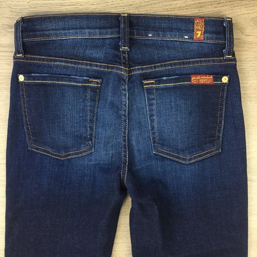 Pantalones de mezclilla para mujer 7 para toda la humanidad corte bota recortada talla 23 L25 (AB15) - Imagen 7 de 11