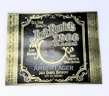 Scarce New Beer Label Jack Daniels 1866 Classic Oak Aged Amber Lager Brewery
