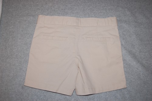Girls LIGHT BEIGE MIDI CHINO SHORTS Adj Waist DRESSY CASUAL Belt Loops SIZE 5 - Picture 2 of 2