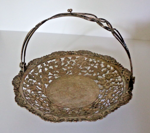 Rare Antique  Chinese Silver Fruit Basket / Tray Hand Made - Signed - Picture 5 of 21