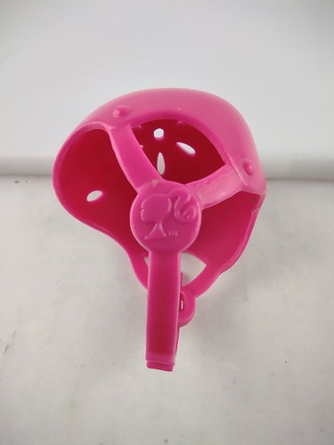 Barbie Puppenfahrrad/Fahrrad/Roller/Skateboard rosa Helm mit Kinnriemen