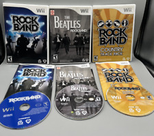Rock Band 1, Beatles & Country Track Pack Lot of 3 Nintendo Wii Complete CIB