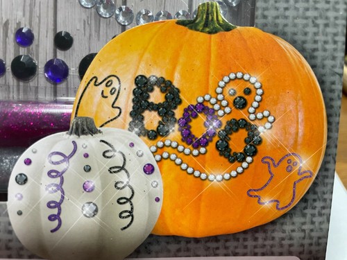 HALLOWEEN PUMPKIN DECOR KIT NO CARVE Boo Bling NEW IN BOX - Picture 5 of 9