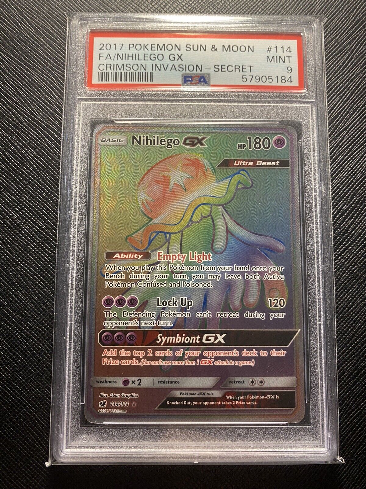 Mavin  Pokemon TCG Nihilego GX 114/111 Rainbow Secret Rare