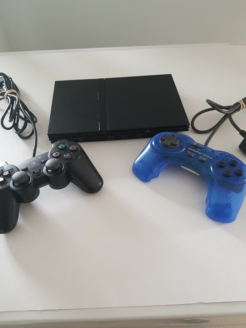  PlayStation 2 Slim Console Black Ps2 System SCPH 75001 With One Game 
