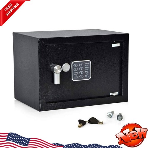 Fireproof Digital Combination Safe Box W/ Keys Mountable Secure Steel
