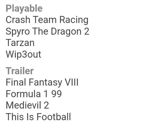 PLAYSTATION Demo SCED-02306 Winter Releases Spyro Crash Medievil Final Fantasy - Picture 2 of 2