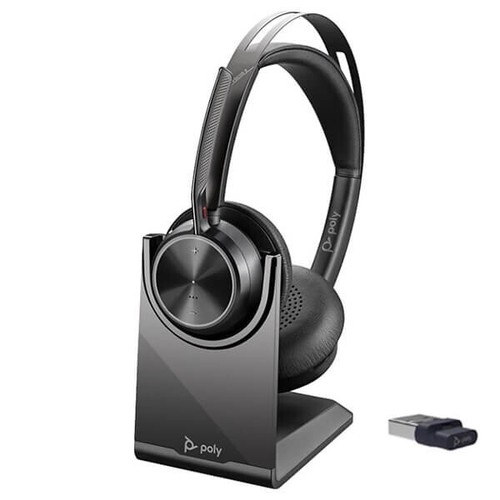 Poly Voyager Focus 2 UC USB Microsoft Teams Headset with Charging Stand - 第 1/5 張圖片