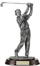 GOLF TROPHY MALE RESIN AWARD 8 1/2" TALL FREE LETTERING AVAIL 2 SIZES M RF551