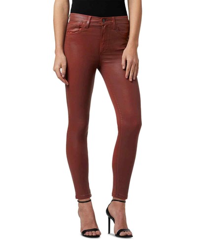 Joe's Jeans Women's Cinnamon The Charlie Coated High Waist Ankle Skinny Jeans...