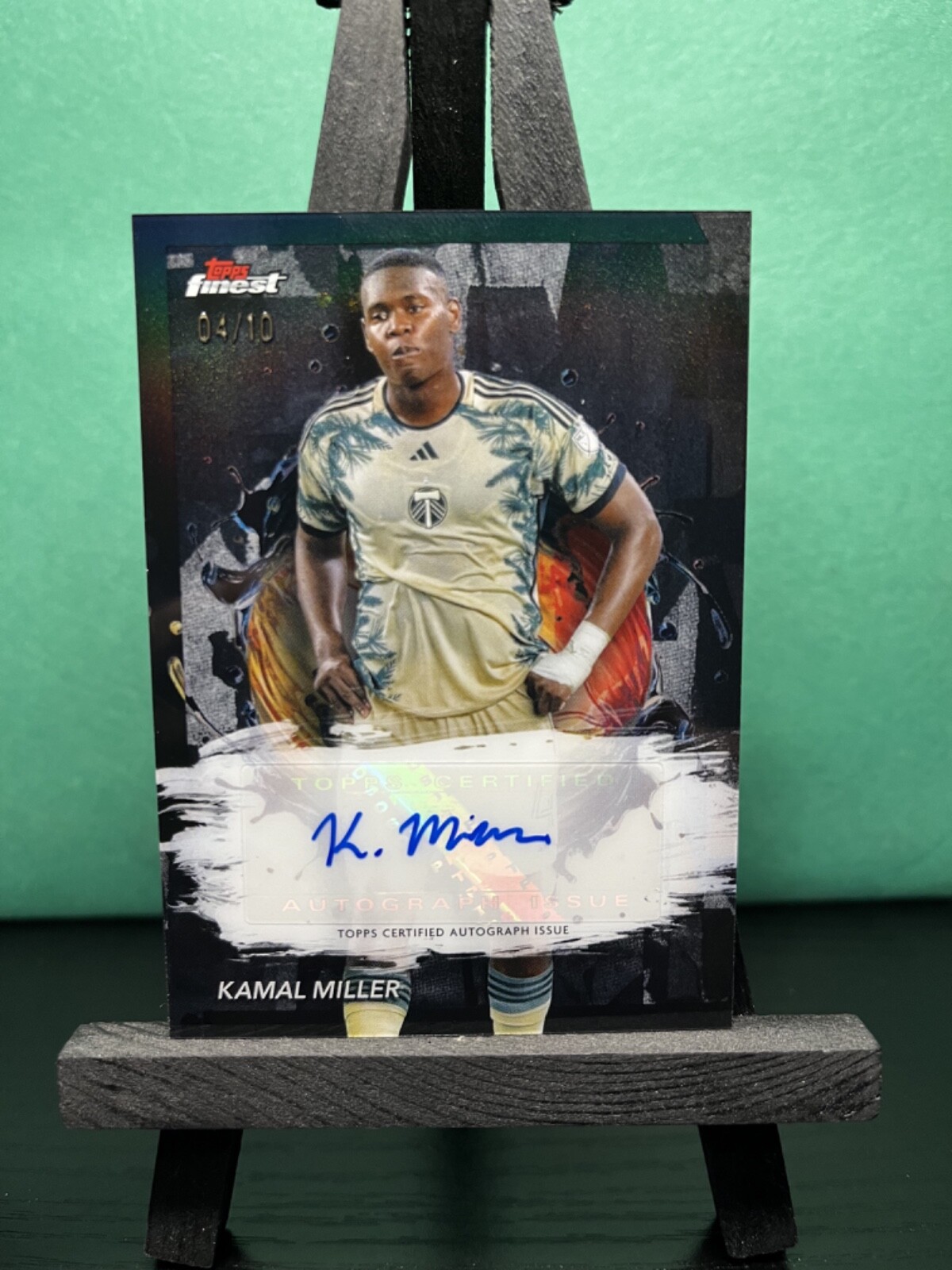 2024 Topps Finest MLS Kamal Miller Black Refractor Auto 4/10 #BA-KM