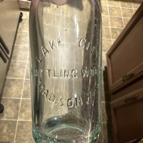 Lake City Bottling Works Embossed Soda Bottle Madison Wisconsin WI - Picture 2 of 13