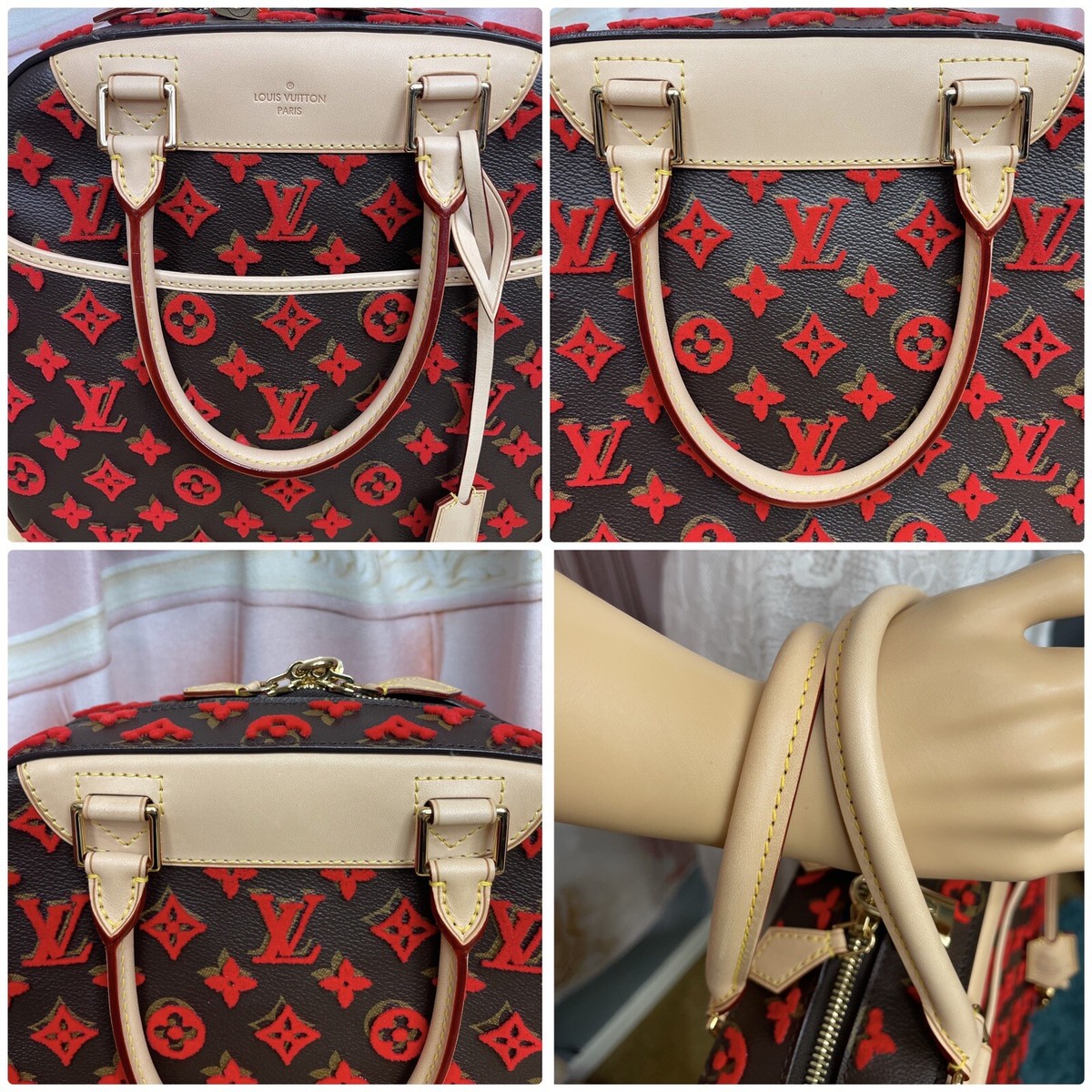 Louis Vuitton Tuffetage Deauville Cube in Red / Rouge