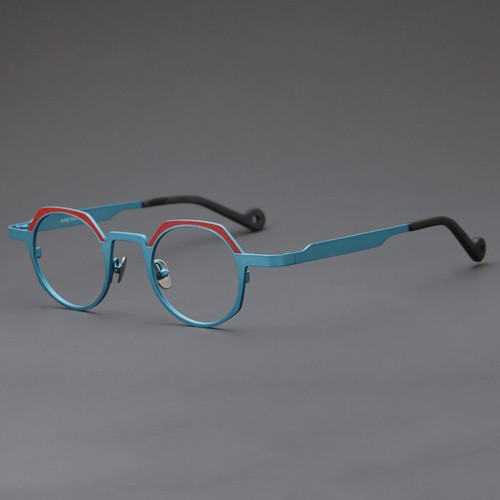 Gafas redondas de titanio Hombres Mujeres Marco de lentes pequeñas estrechas para una fuerte resistencia - Imagen 3 de 23
