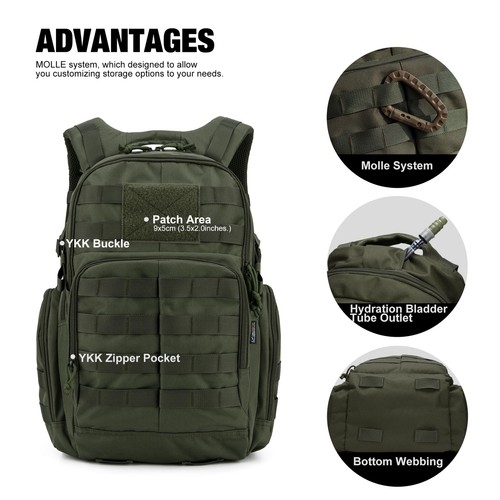 25L Taktischer Militärischer Rucksack für Outdoor Ausrüstung Assault Backpack... - Bild 3 von 9