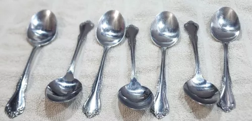7 Soup Table Spoons MANSFIELD AMADEUS Wm A Rogers Deluxe Stainless Oneida
