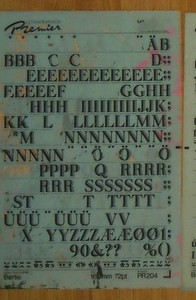 letraset sheet rub on letter transfers bertie 72pt 16mm pr204 letraset sheet