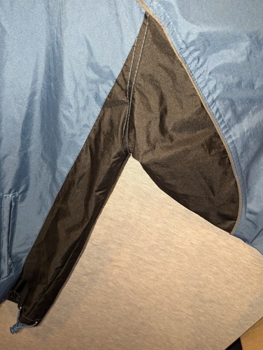 Chaqueta de lluvia Oregon Coast Aquarium Newport para todo clima con capucha talla L azul/negro - Imagen 5 de 10