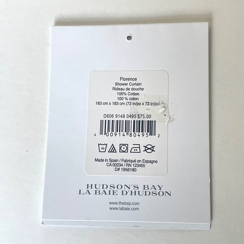 Hudson Bay Wild Flower Floral Duschvorhang 72x72 Baumwolle Badezimmer Dekor Florenc - Bild 5 von 5