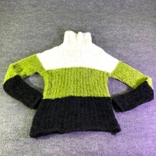 Creatore Womens Sweater Colorful Turtleneck large Soft