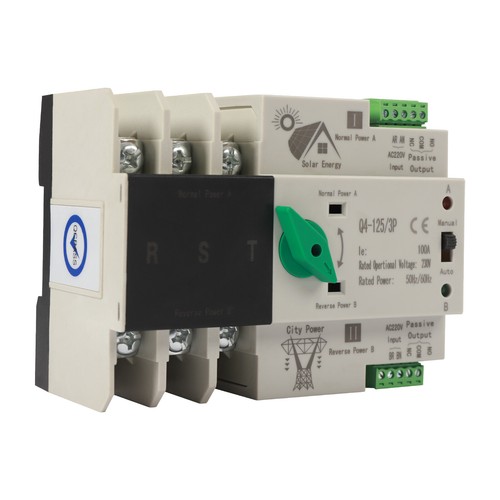 Fuente de alimentación doble Interruptor de transferencia automática Power Changeover Switch 3P AC 400V - Imagen 6 de 14