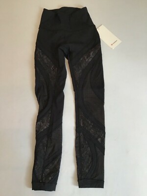 Lululemon Women's Wunder Under Tight 25” *Lace LUXTREME Black Size