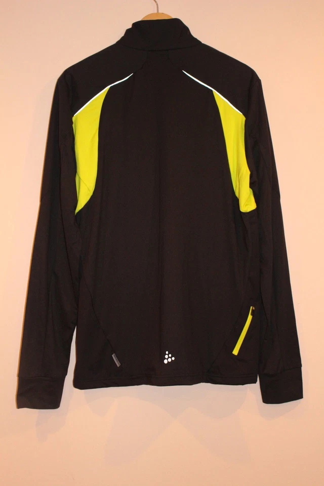 Craft Performance WP Stretch Running Softshell Men JACKET Black/Yellow LARGE NEW - Image 2 of 4