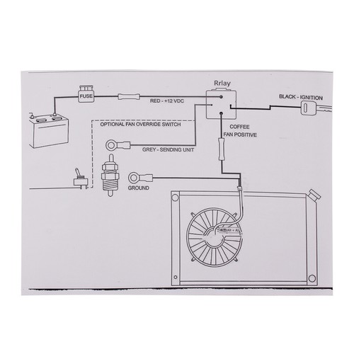 Termostato Interruptor de Control de Temperatura Sensor Radiador Eléctrico Ventilador de Refrigeración Relé Kit - Imagen 3 de 7