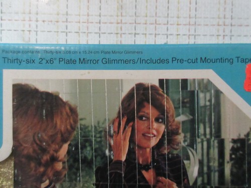 36 Vintage 1970's Glimmers Hoyne Mirror Gold Glass Wall Tile Brick 2" x 6" NOS - Picture 3 of 6