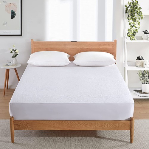 Soft Terry Cotton Mattress Protector Bed 100% Waterproof BabyCot /Single/King/KS - Picture 17 of 19