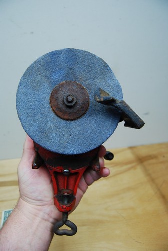 Vintage HECSHARP Germany Hand Crank Grinding Sharpening Wheel Workbench tool! - Picture 8 of 19