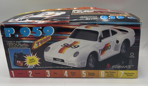 Rare Kidsmate Porsche 959 Super Turbo Model 959F Remote Control 1:18 Works - Picture 10 of 12
