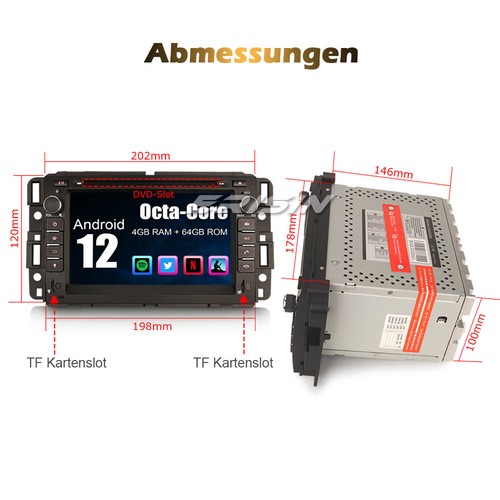 8 core navigatore Android 14 GPS autoradio Chevrolet Impala Buick Enclave GMC HUMMER - Foto 22 di 24
