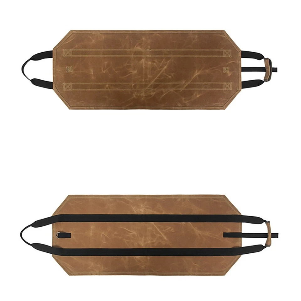 Bolsa de tala de alta resistencia impermeable porta troncos de lona soporte de leña bolsa de transporte Foto 2 de 4