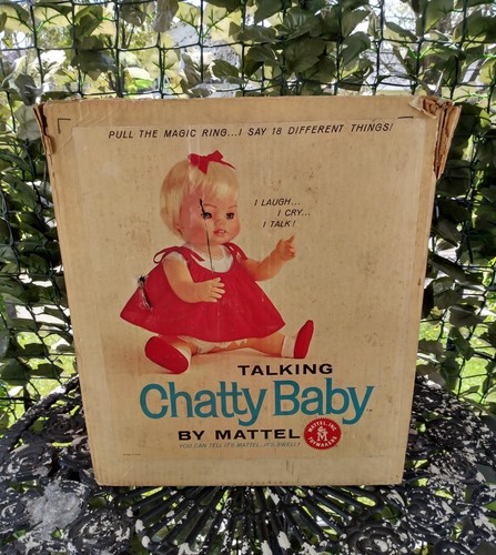 Vintage 1960er Jahre Mattel Chatty Baby leere Box für die blonde Puppe siehe Bilder