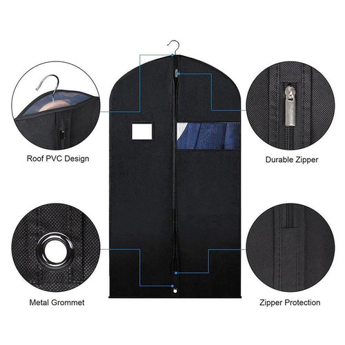 Ropa a prueba de polvo de 60" Prenda Traje Cubierta Bolsa de almacenamiento Abrigo para el hogar Vestido Protectores - Imagen 8 de 19