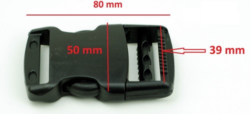 PLASTIC METAL RELEASE BUCKLE FASTENER BACKPACK SIDE RELEASE CLIP WEBBING STRAP - Picture 14 of 17