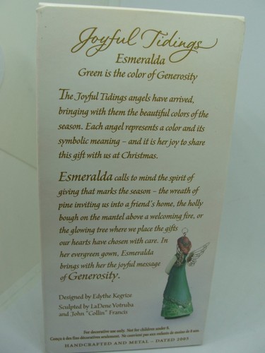 2005, Joyful Tidings, Esmeralda, sello recuerdo adorno - Imagen 2 de 2
