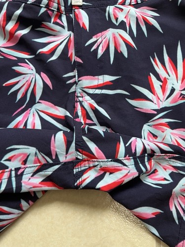 Vilebrequin costume da bagno pantaloncino uomo M blu/rosso stampa foglia FODERA estate spiaggia - Foto 7 di 15