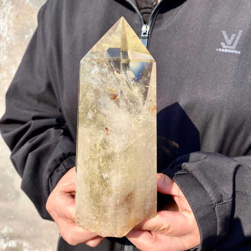 2.4LB top yellow crystal Double pointed pillar crystal energy column Reiki cryst - 第 6/14 張圖片