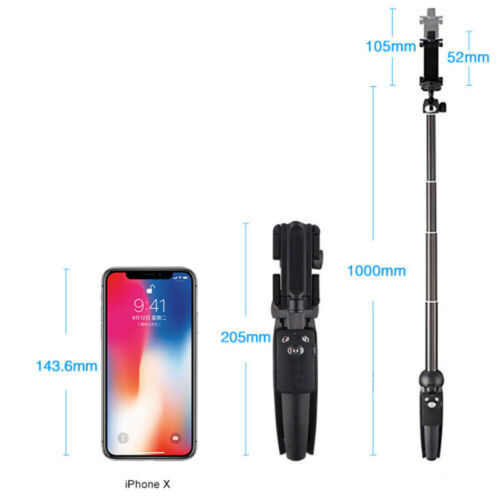 Selfie Stick Tripod 40" Bluetooth Remote Portable for iPhone and Android Phones - Picture 8 of 35