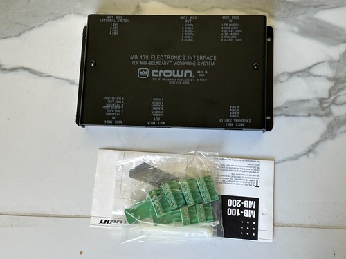 Neu Crown MB100 Low Profile Remote Mic Switcher Netzteil mit 4 I/O's - Bild 3 von 7