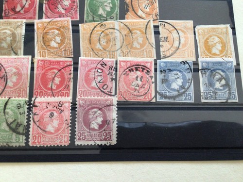 Sellos Grecia 1861 a 1888 montados como nuevos y usados A12813 - Imagen 5 de 15