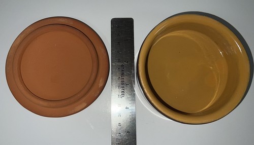 Handbemalte runde Ton Schmuck Andenken Box signiert Hele Dominikanische Republik - Bild 4 von 6