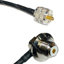 LMR240 PL259 UHF Male to UHF Female Angle Coax RF Cable USA-Ship Lot
